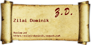 Zilai Dominik névjegykártya